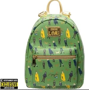 Loungefly Entertainment Earth Exclusive LE Marvel Loki Multi-Loki Mini Backpack